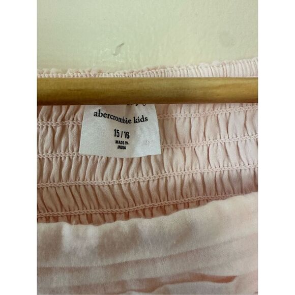 Abercrombie & Fitch Kids Pink Puff Sleeve Emerson Blouse Size 15/16 - Picture 3 of 4